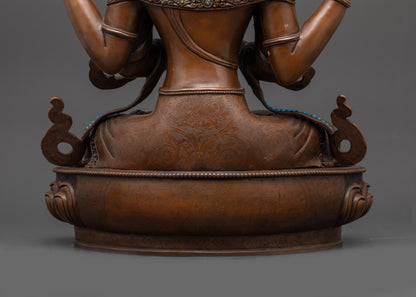 Nepalese Chenrezig Statue – Handcrafted Tibetan Avalokiteshvara Figure