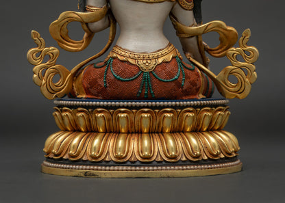 White Tara Statue | Hand-Cast Buddhist Spiritual Decor