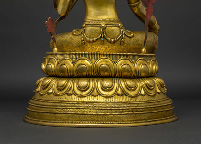 Green Tara Statue | Handcrafted Buddhist Sculpture from Nepal