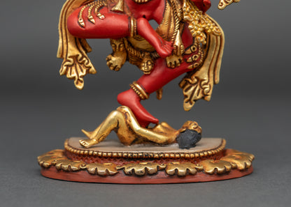 Red Rigjema Statue | Traditional Nepalese Ritual Sculpture