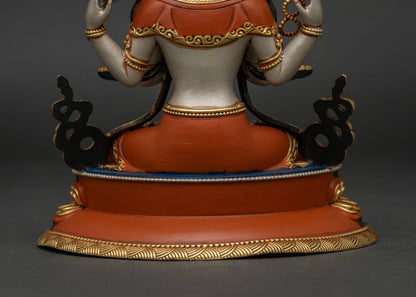 Chenrezig Statue – Four-Armed Compassionate Bodhisattva Sculpture