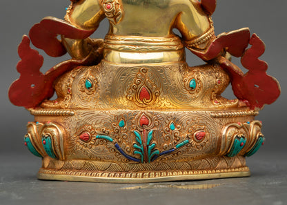 Yellow Dzambhala Statue | Wealth Deity of Abundance and Prosperity