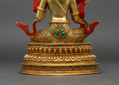 Goddess Green Tara - Nepalese Artisan Copper Sculpture