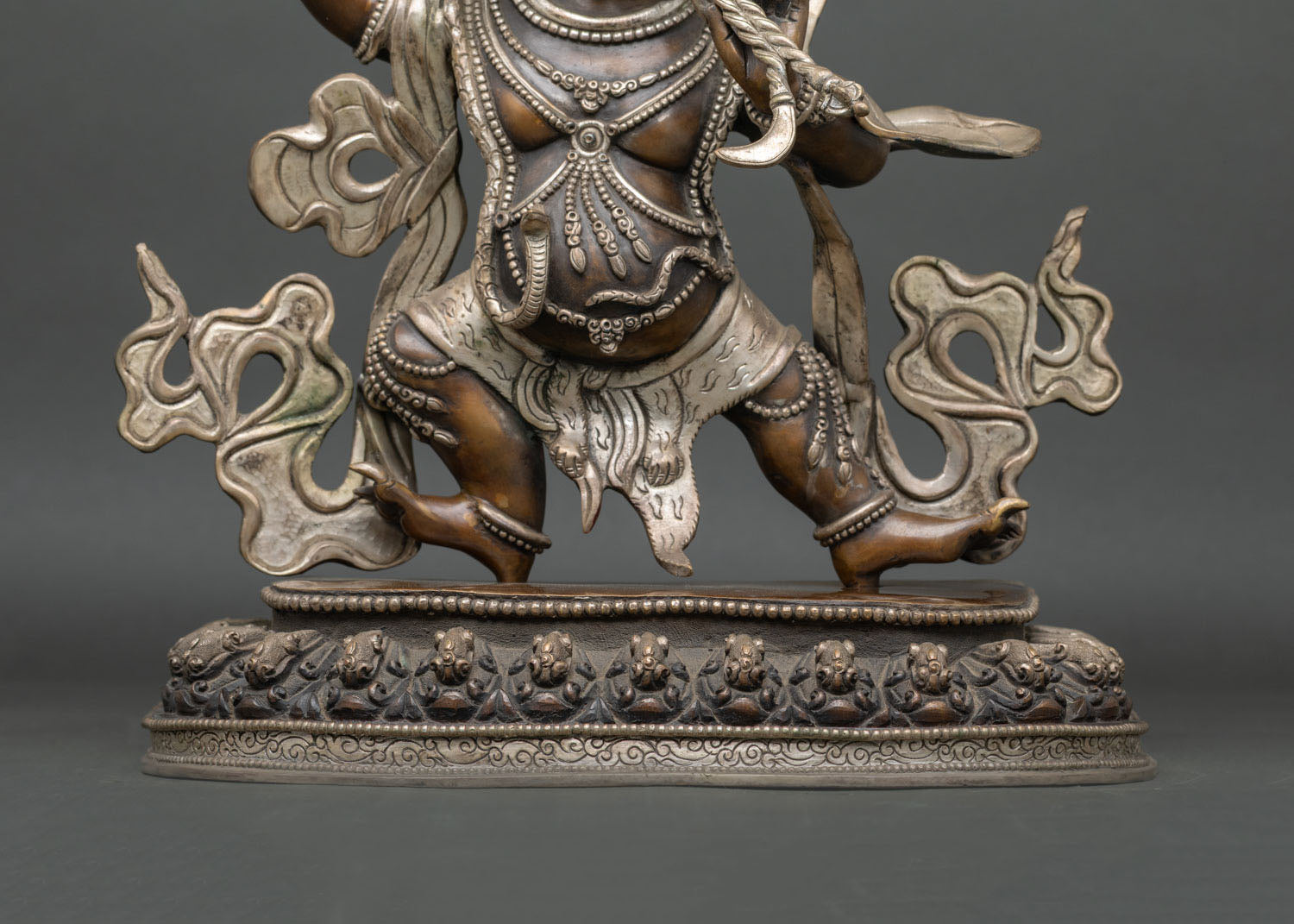 Oxidized Copper Vajrapani Statue | Sacred Tibetan Buddhist Sculpture