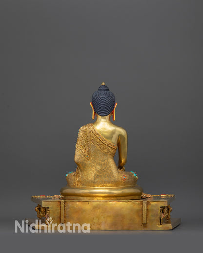 Shakyamuni Buddha Enthroned: Symbol of Enlightenment and Compassion