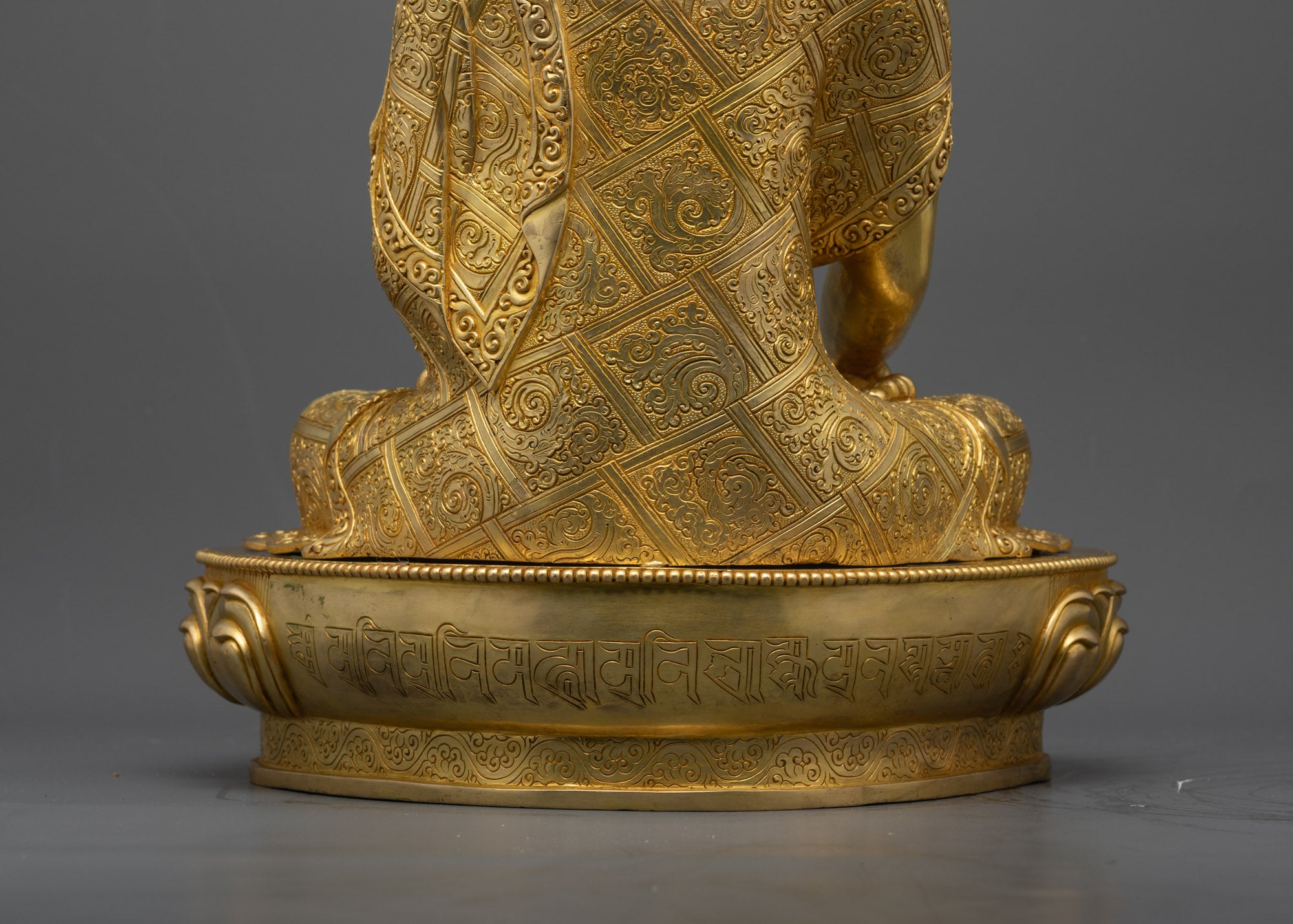 Premium Buddha Mitrugpa Statue | Handmade 24K Fire Gold-Gilded Sculpture