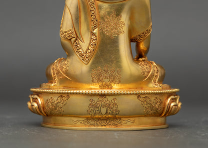 Buddha Shakyamuni Statue | Traditional Lost-Wax Cast Copper Art
