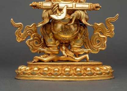Authentic Shakya Mahakala Statue | Tibetan Buddhist Protector Figure