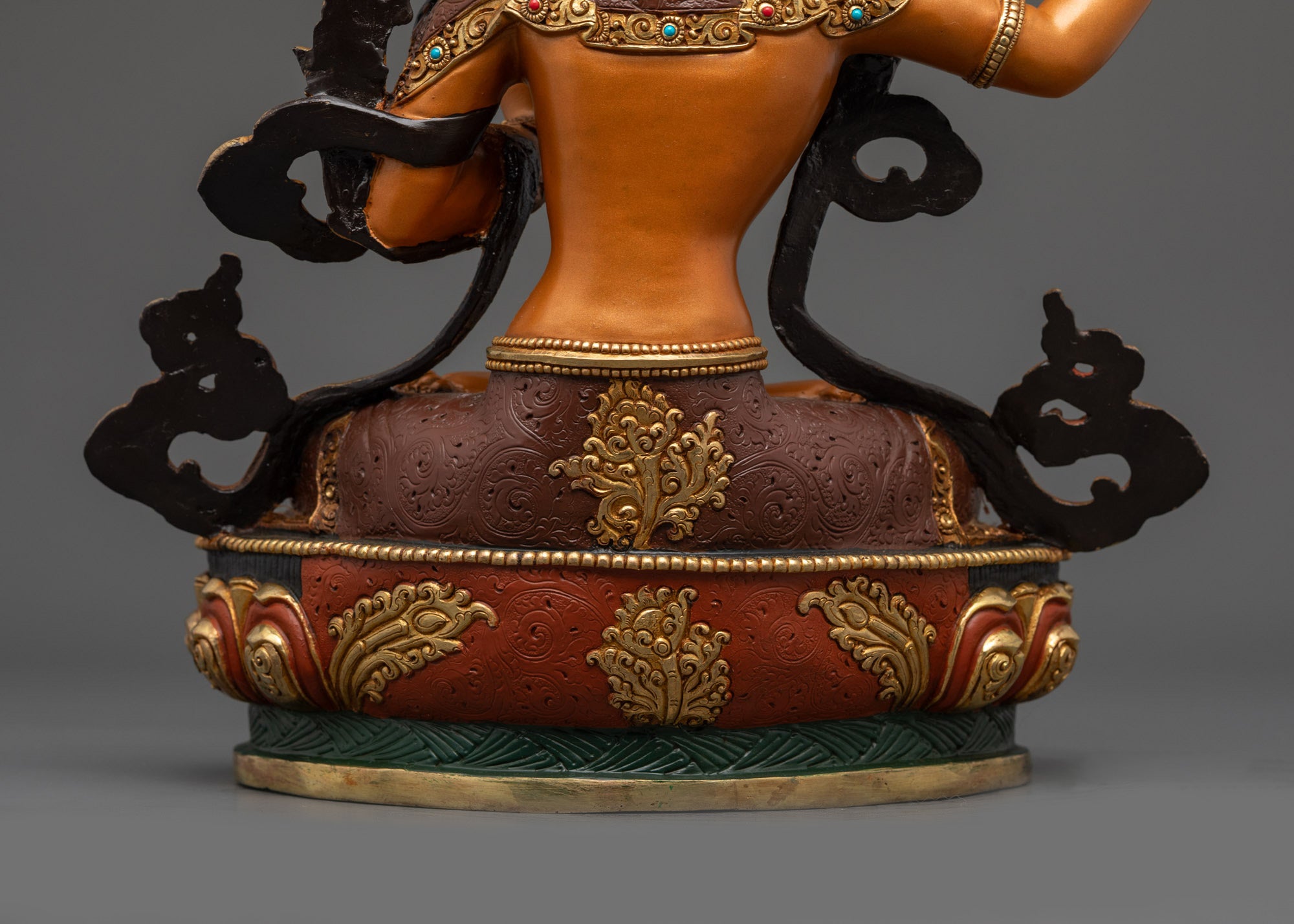 Radiant Manjushri Statue | Hand-Painted Buddhist Decor from Nepal