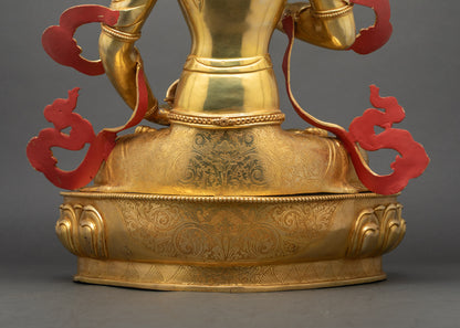 Vajrasattva Sculpture | Handcrafted Nepalese Meditation Icon