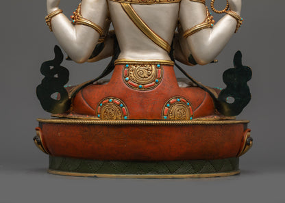 Compassionate Chenrezig Statue | Hand-painted Tibetan Buddhist Idol