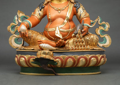 Dzambhala Statue for Wealth & Prosperity | Handmade Tibetan Art