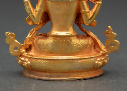 Chenrezig Statue from Nepal | Sacred Tibetan Buddhist Figurine