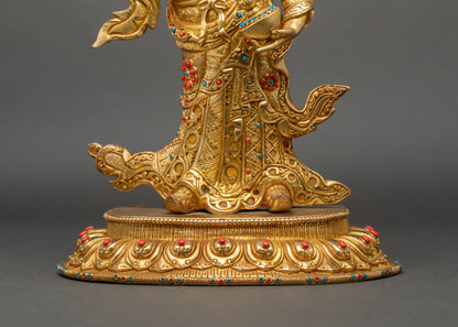 Tibetan Guru Rinpoche Sculpture - Symbol of Protection and Power