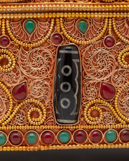 Handcrafted Tibetan Treasure Box | Spiritual Storage Chest from Nepal