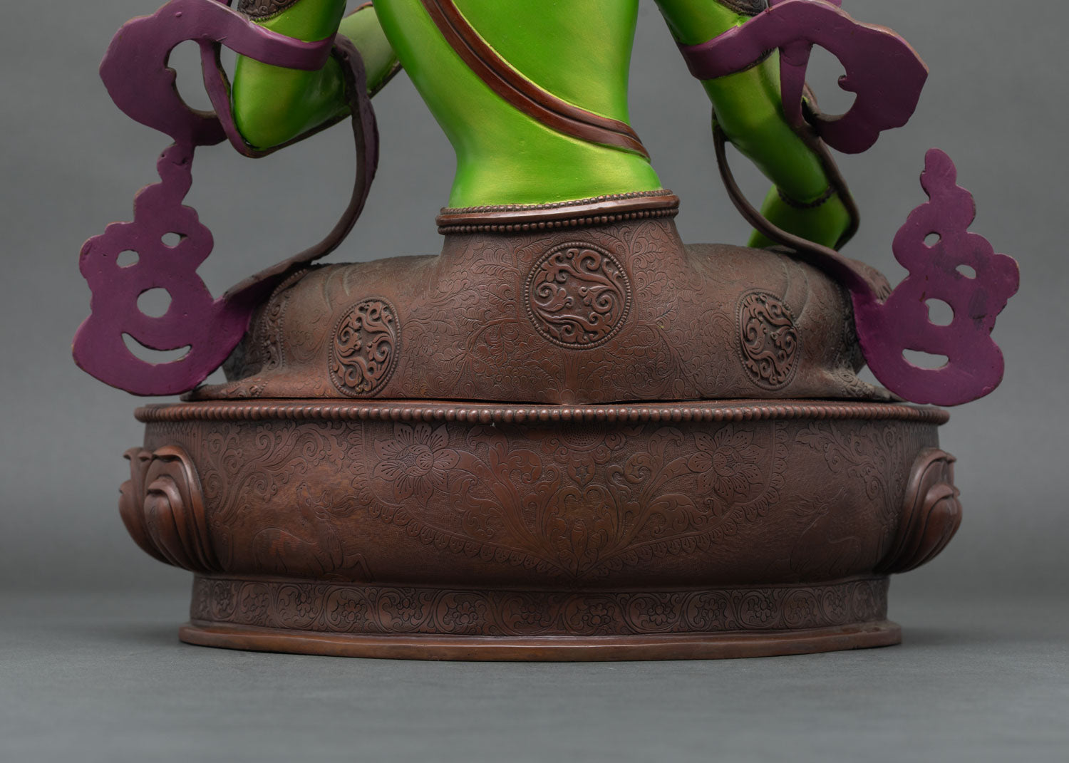 Vibrant Green Tara Statue | Goddess of Compassion Figurine