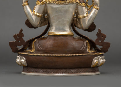 Tibetan Chenrezig Statue- The Bodhisattva of Compassion