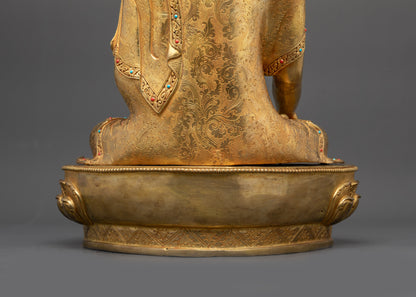 Handmade Historical Shakyamuni Buddha Statue | Enlightened One Idol