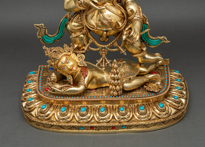 Handmade Black Dzambhala Statue | Invoke Wealth and Abundance