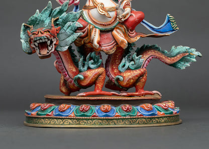 White Dzambhala Statue | Nepalese Lost Wax Casting Art