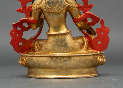 Green Tara Statue – Himalayan Copper Deity for Meditation
