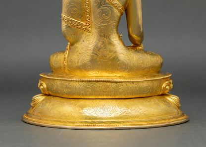 Tathagata Shakyamuni Buddha Statue | Gold Gilded Buddhist Art