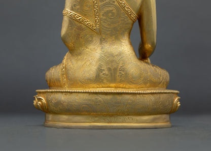 Shakyamuni Buddha Statue | 24K Gold Fire-Gilded Copper Art