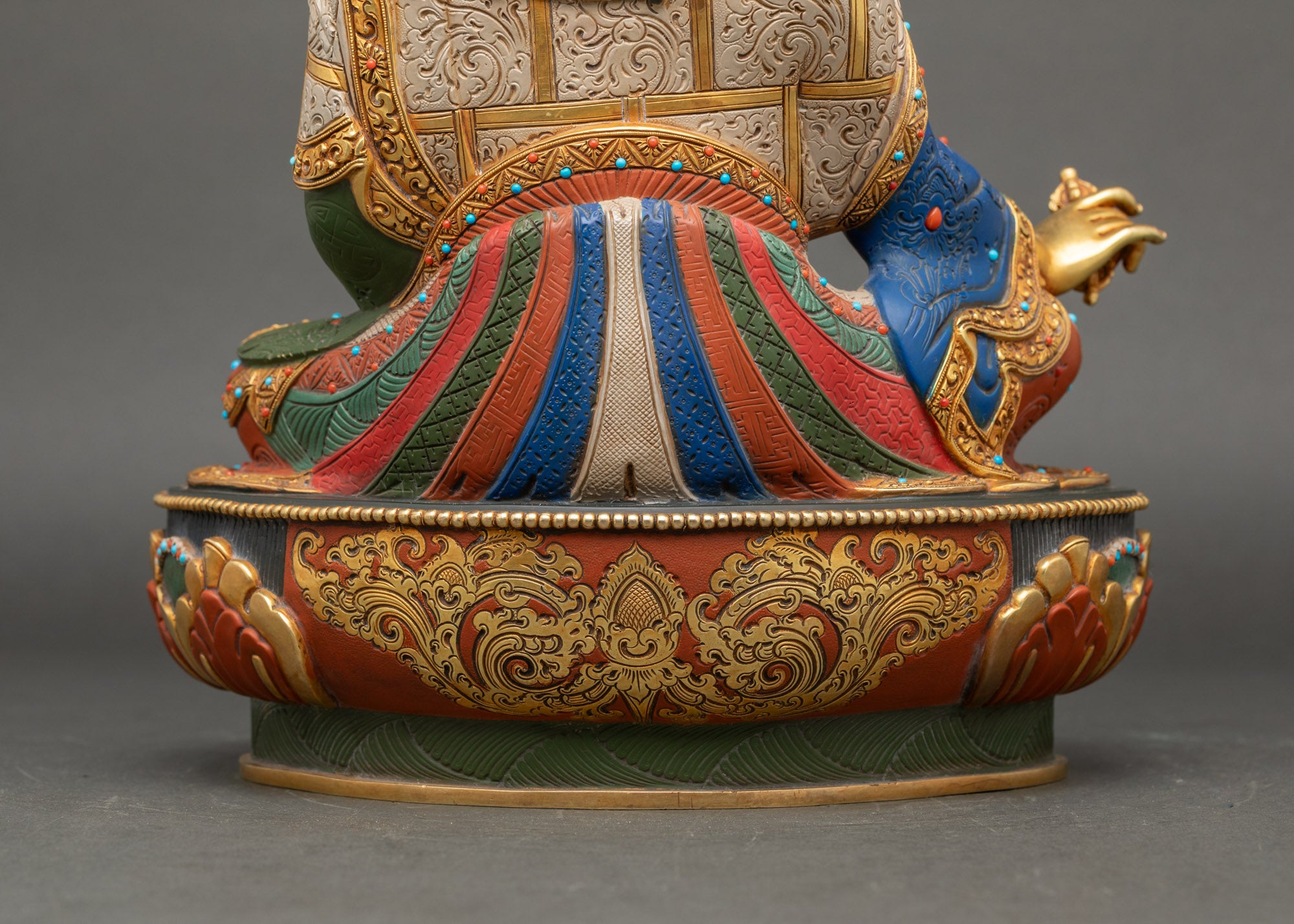 Guru Padmasambhava Copper Statue | Traditional Nepalese Sculpture