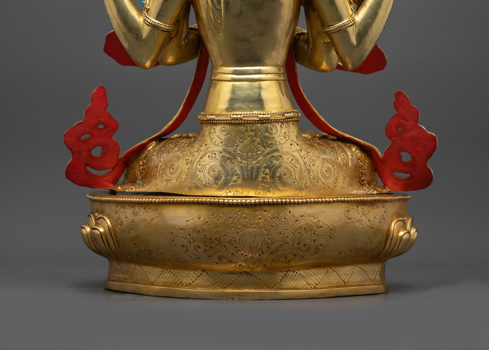 18" Avalokiteshvara Meditation Statue | Handcrafted Nepalese Sculpture