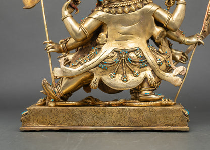 Three-Faced Hayagriva Statue | Himalayan Ritual Art from Nepal