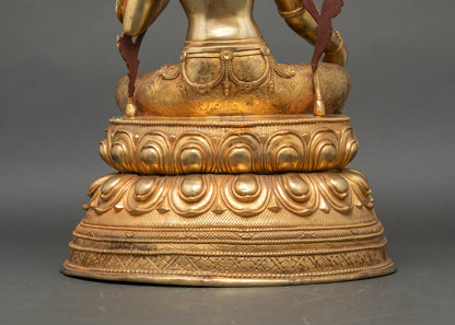 Green Tara Statue | Authentic Himalayan Craft for Spiritual Practice