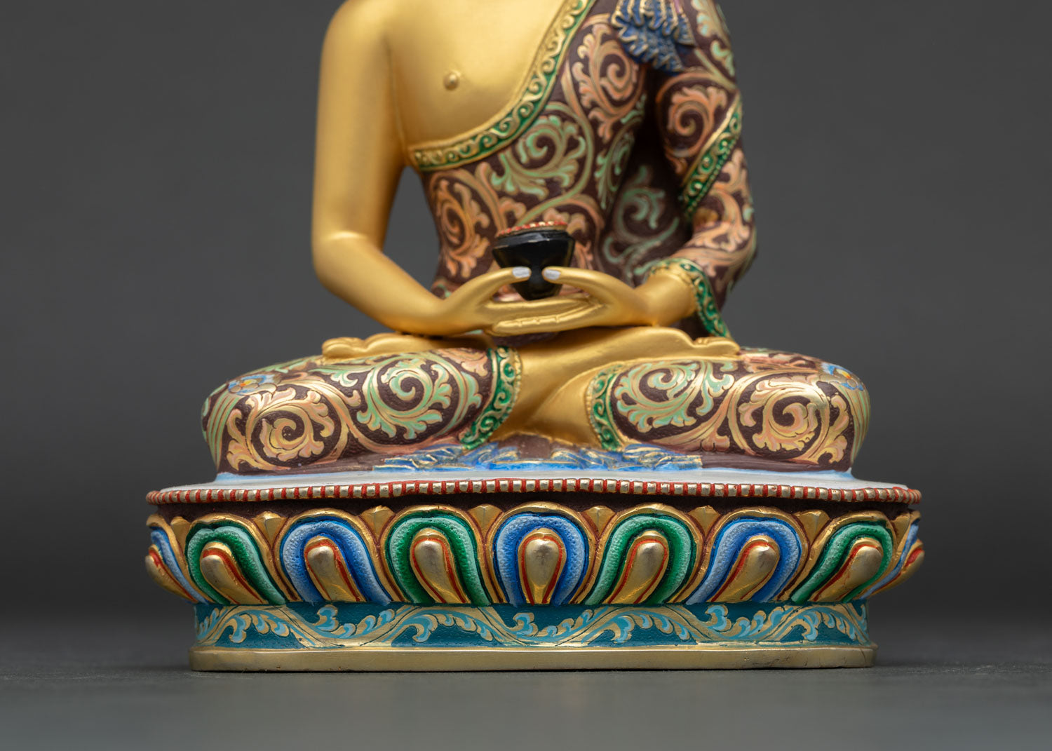 Vibrant Amitabha Buddha Statue | Devotional Buddhist Sculpture