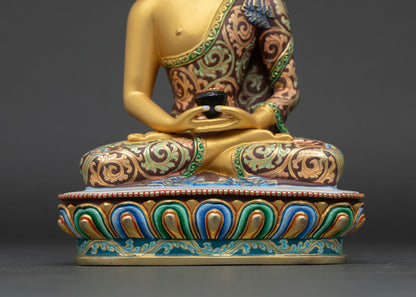 Vibrant Amitabha Buddha Statue | Devotional Buddhist Sculpture