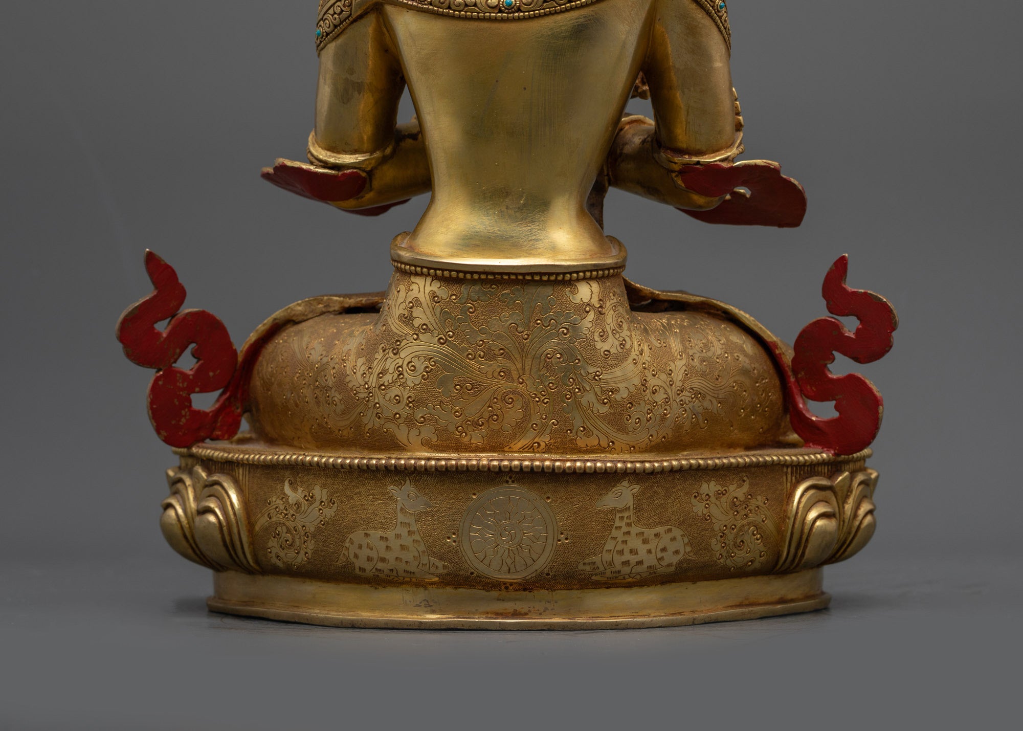 24K Gold-Gilded Vajradhara Statue | Tibetan Primordial Buddha Idol