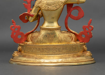 Manjushri Statue | Nepalese Artisan-Crafted Copper Sculpture