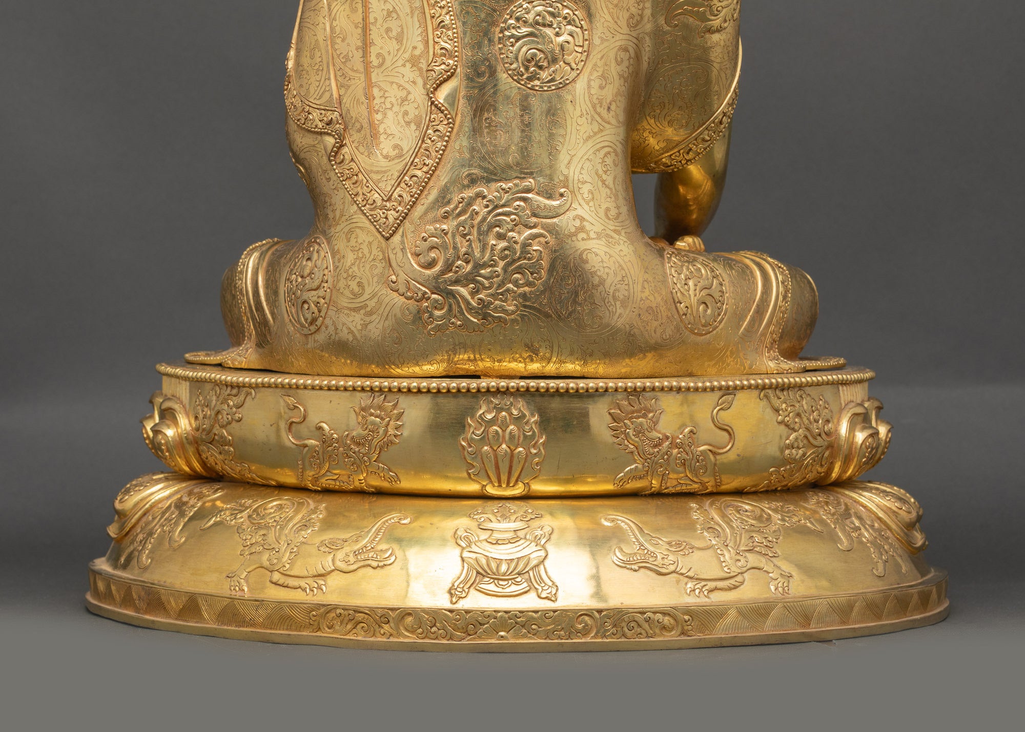 Shakyamuni Buddha Figurine | 24K Gold Fire-Gilded Premium Sculpture