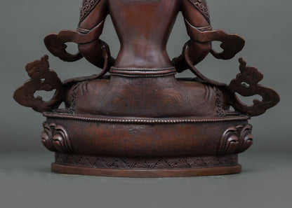 Amitayus Statue for Meditation | Tibetan Longevity Deity Sculpture