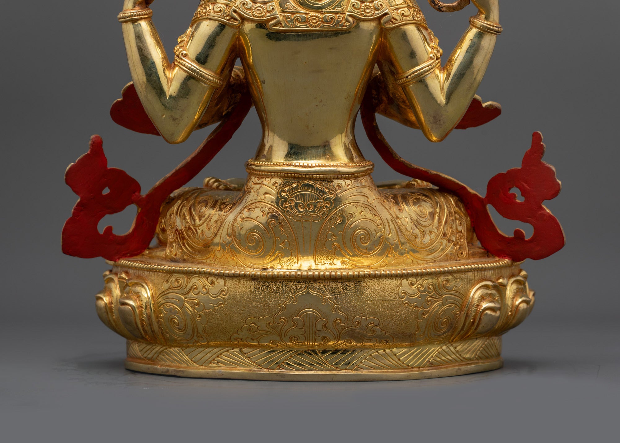 Eternal Compassion Chenrezig Statue | 24K Gold-Gilded Avalokiteshvara