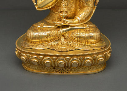 Je Tsongkhapa Copper Sculpture | Founder of Gelug Tradition