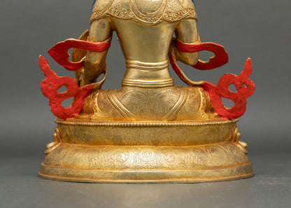 Kshitigarbha Statue | Traditional Nepalese Copper Art