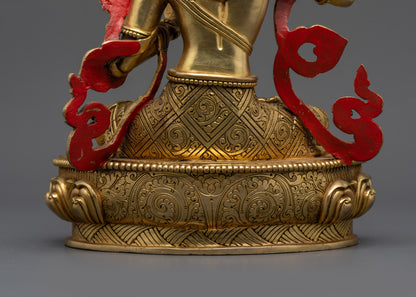 Tibetan Bodhisattva Manjushree Statue | Vajrayana God of Wisdom Idol