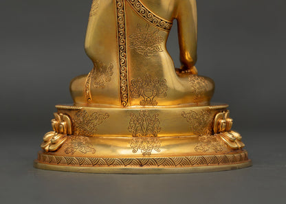 Crown Shakyamuni Buddha Statue | Handcrafted Meditation Decor