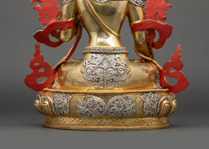 Liberator White Tara Sculpture | Female Buddha of Tibetan Buddhism