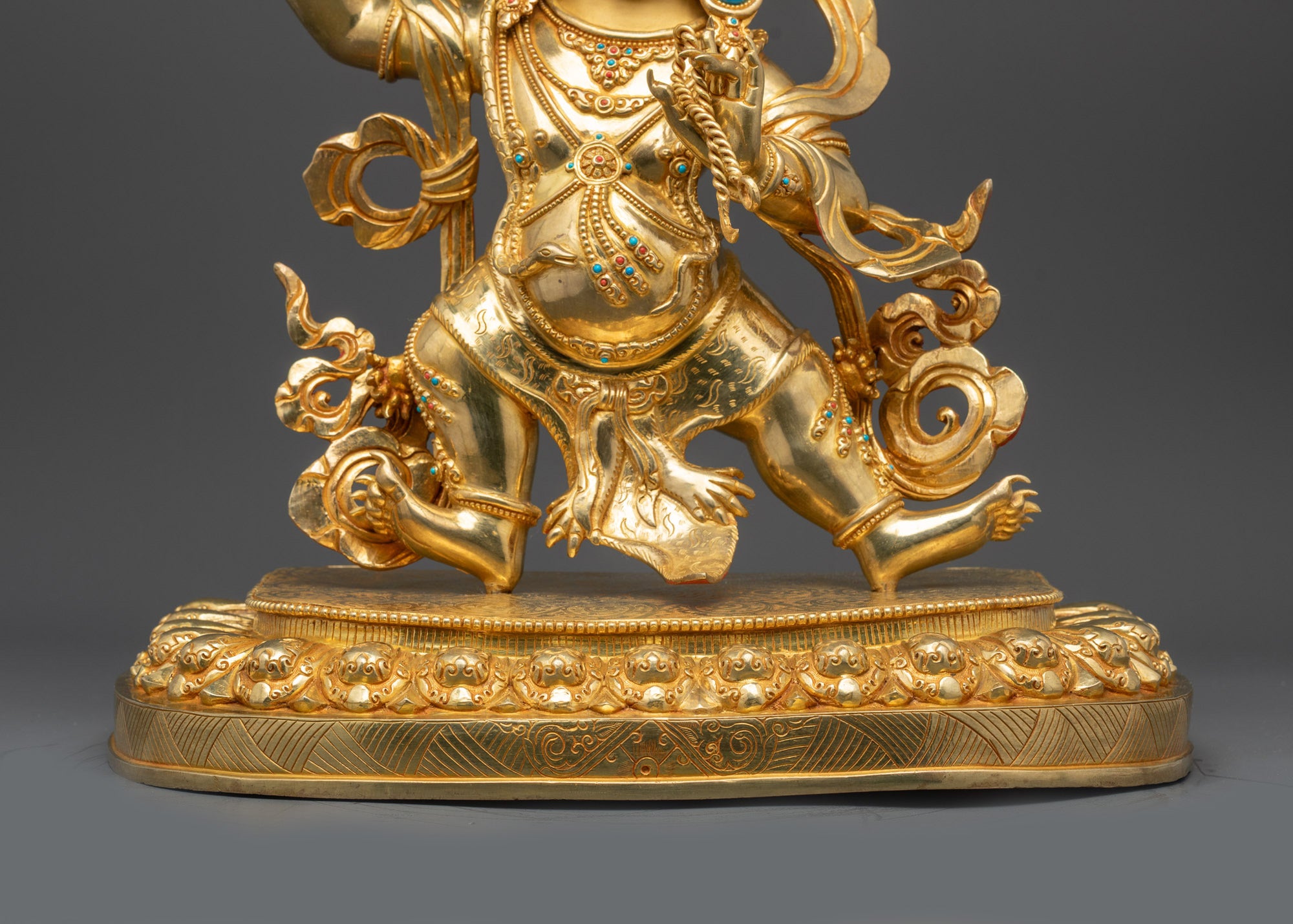 Nepalese Vajrapani Sculpture | Powerful Tibetan Deity for Home Altar
