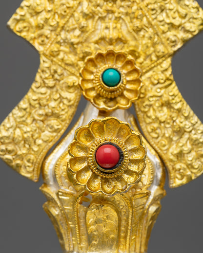 Tibetan Copper Torma Offering | Ritual Element for Buddhist Altars