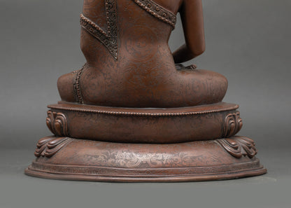 Amida Nyorai Statue |Handmade Copper Idol for Sacred Spaces