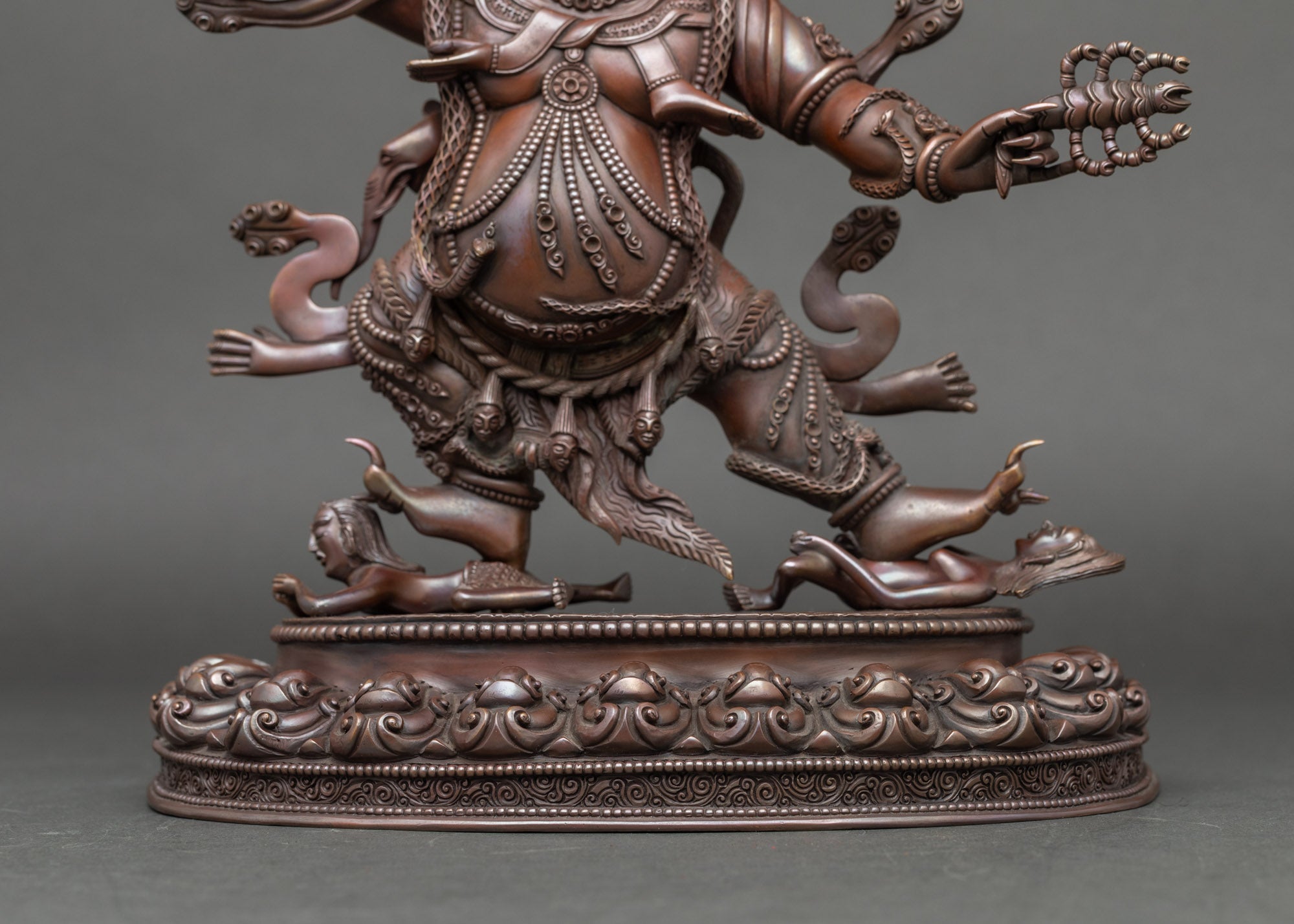 Oxidized Copper Guru Dragpo Statue | Wrathful Enlightened Master