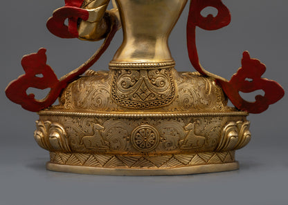 Manjushri Statue for Home Altar | Traditional Nepalese Lost Wax Casted