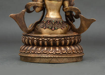 White Tara Statue | Buddhist Goddess Figurine for Peace & Healing