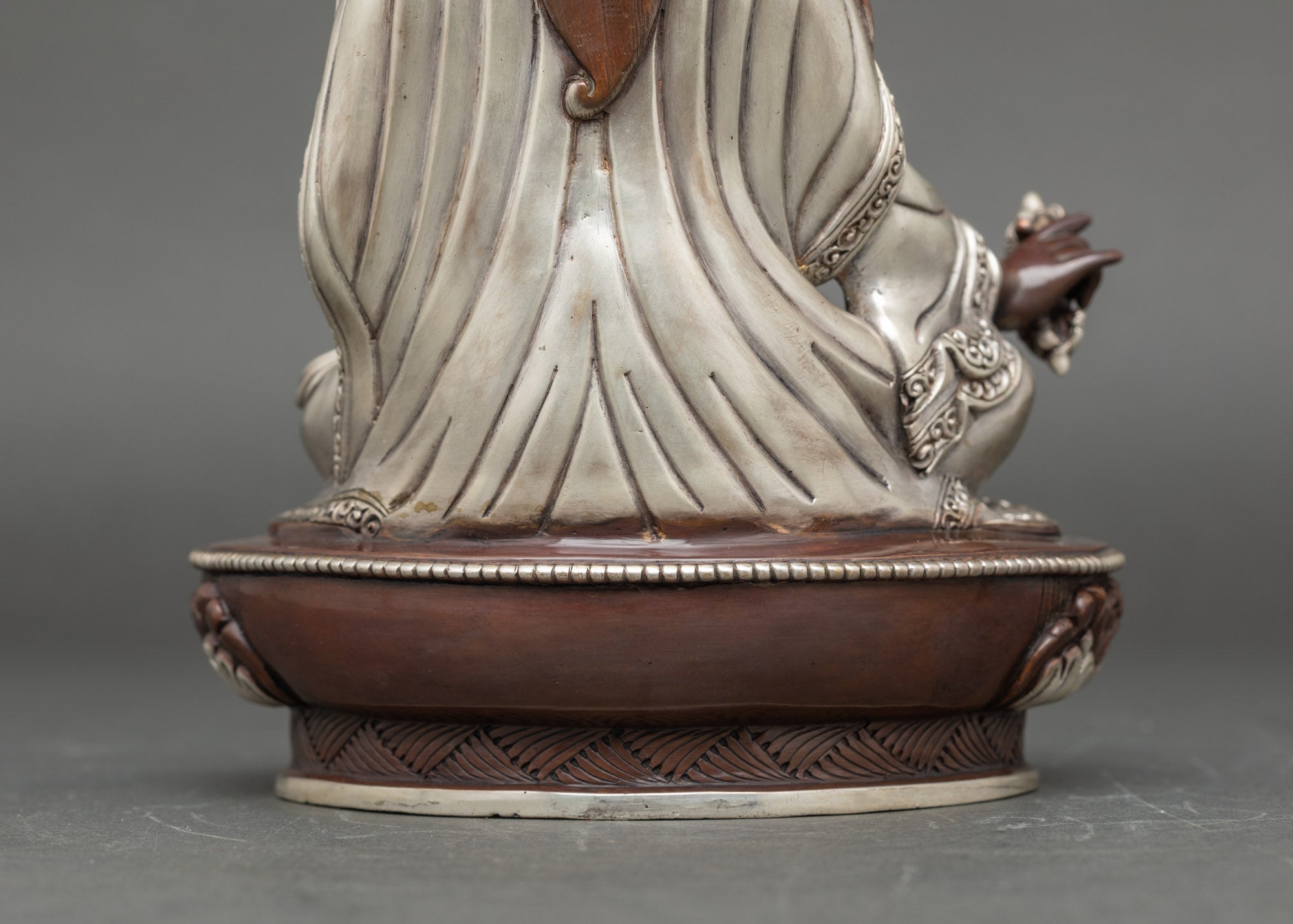 Oxidized Guru Padmasambhava Sculpture | Handicrafted Nepalese Statue